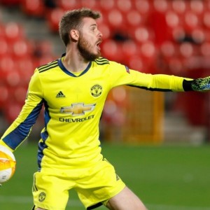  曼联门将德赫亚多次神扑力保球门不失红魔客场零平埃弗顿  